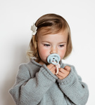 Smoczek okrągły 3-36m kauczukowy Sky Blue & Denim BUMIBÉBÉ Hevea