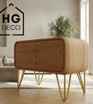 Metalowa noga hairpin do komody szafki RTV do pufy trzy pręty złota TL25 cm