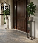 Metalowy kwietnik stojak na kwiatek loftowy kwietnik czarny TOWER 100 cm