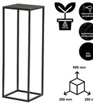 Kwietnik stojący metalowy czarny loftowy stojak na kwiaty pojedynczy 60cm
