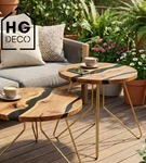 Noga meblowa metalowa noga do stolika kawowego FIN 50 cm złota