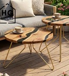 Noga meblowa metalowa noga do stolika kawowego FIN 40 cm złota Zestaw 3 szt.