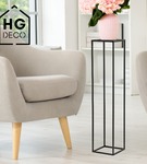 Kwietnik stojący metalowy czarny loftowy stojak na kwiaty pojedynczy 90cm