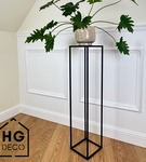 Kwietnik stojący metalowy czarny loftowy stojak na kwiaty pojedynczy 90cm
