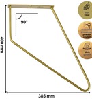 Noga meblowa metalowa noga do stolika kawowego FIN 40 cm złota Zestaw 3 szt.