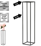 Kwietnik stojący metalowy czarny loftowy stojak na kwiaty pojedynczy 90cm