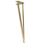 Noga do stolika metalowa Hairpin trójnoga TL 40cm złota