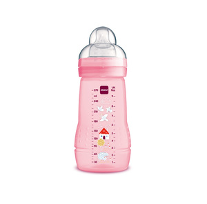 Butelka na mleko 270 ml od 2 m-cy różowa Mam Baby