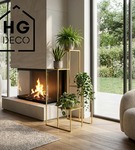 Kwietnik metalowy stojący na cztery doniczki  złoty PREMIUM92 cm