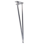 Hairpin legs nogi metalowe do stolika loft 40 cm srebrne 