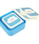 Zestaw lunchbox pudełka na przekąski 3 szt. chmurka REX LONDON