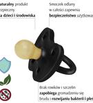 Smoczek dla niemowląt okrągły 3-36m z kauczuku czarny Hevea