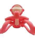 Gryzak zabawka małpka różowa Mombella