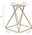 Stelaż do stolika kawowego metalowy złoty diament 51 cm