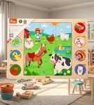 Puzzle układanka 2w1 farma odszukaj cień Viga