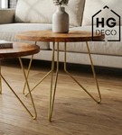 Noga meblowa metalowa noga do stolika kawowego FIN 50 cm złota Zestaw 3 szt.