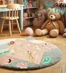 Układanka z uchwytami zwierzątka Safari drewniana Adam Toys