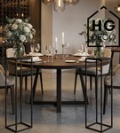 Kwietnik stojący metalowy czarny loftowy stojak na kwiaty pojedynczy 90cm