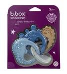 Gryzak dla niemowląt 3w1 silikon i drewno błękit B.BOX