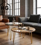 Metalowa noga hairpin legs do stolika kawowego trzy pręty noga złota TL50 cm