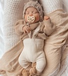Smoczek okrągły 0-3m zestaw 2 sztuk  Blue & Milky Hevea 