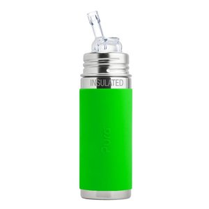Termobutelka ze słomką 260ml zielona PURA