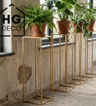 Metalowy kwietnik stojak na kwiatek nowoczesny kwietnik złoty TOWER 100 cm