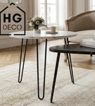 Metalowa noga hairpin do stolika kawowego dwa pręty / noga loftowa / czarna DP50 cm