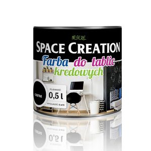 Farba do tablic kredowych czarna 0,5 L Space Creation