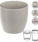 Zestaw: metalowy stojak na doniczkę MALMO 73 cm złoty + ceramiczna osłonka HGDECO