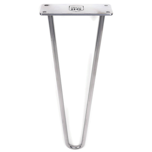 Metalowa noga meblowa do stolika loft srebrna Hairpin legs