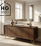 Metalowa noga hairpin do komody szafki RTV do pufy trzy pręty złota TL15 15 cm