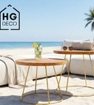 Nowoczesna złota noga do stolika kawowego solidny metalowy stelaż RING 40 cm