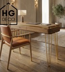 Metalowa noga hairpin legs do stołu biurka trzy pręty noga złota TL70 cm