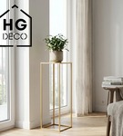 Metalowy kwietnik stojak na kwiatek nowoczesny kwietnik złoty TOWER 70 cm