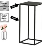 Kwietnik stojący metalowy czarny loftowy stojak na kwiaty pojedynczy 45cm