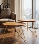 Noga meblowa metalowa noga do stolika kawowego FIN 50 cm złota Zestaw 3 szt.