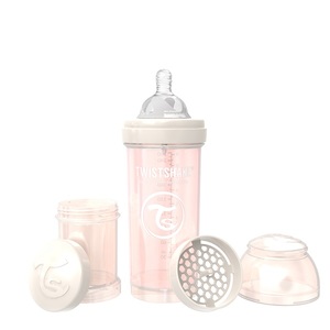 Butelka antykolkowa 260ml perła szampanowa TWISTSHAKE