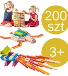 Klocki drewniane Planks 200 szt w wiaderku Woody