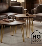 Metalowa noga hairpin legs do stolika kawowego trzy pręty noga złota TL40 cm