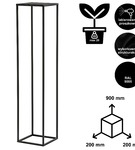 Kwietnik stojący metalowy czarny loftowy stojak na kwiaty pojedynczy 90cm