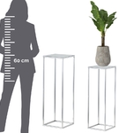 Kwietnik stojak na kwiatki PREMIUM HG DECO srebrny 20/60 cm