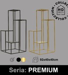 Kwietnik metalowy stojący na cztery doniczki  złoty PREMIUM92 cm