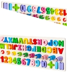 Układanka drewniana alfabet i cyfry Iso Trade