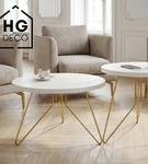 Noga meblowa metalowa noga do stolika kawowego FIN 40 cm złota Zestaw 3 szt.