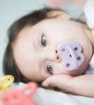 Smoczek dla niemowląt okrągły 3-36m Dusty Violet Hevea