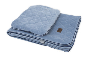 Kocyk welurowy z poduszką  Royal Baby Denim Sleepee