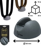 Podkładka ochronna szara z tworzywa pod nogi meblowe hairpin HGDECO
