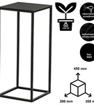Kwietnik stojący metalowy czarny loftowy stojak na kwiaty pojedynczy 45cm