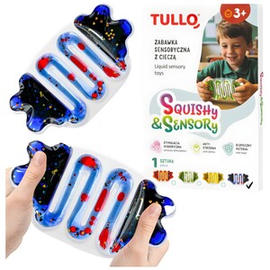 Zabawka sensoryczna z cieczą niebieska gniotek squishy Tullo